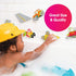 Edushape Magic Creations Bath Tub Activity Play Set, Road Construction Foam Sticker Imaginative