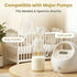 Set, 6 Pack 10oz, (3 3 Matyz Glass Breastmilk Storage Compatible with Spectra Medela Philips Avent Pumps, Wide-Mouth