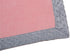 Bacati Solid Center Plush Blanket with Frame Style Border (Solid Baby Pink/Grey Border)