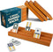 Queensell Domino Holders for Mexican Train - Domino Trays Set of 4