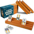 Queensell Domino Holders for Mexican Train - Domino Trays Set of 4