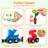 27 Sets 42 1 1 3 4 5 6 7 Vanmor PCS Magnetic Wooden Alphabet Train | ABC Letter Learning Toy Trains with PCS Flash