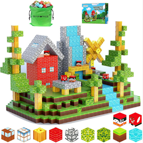 DUSH PACE Magnetic Building Blocks STEM Toys for Kids Ages 3-12 120 PCS Educational