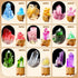 9 Pack Set 1170PCS CUBIMANA Easter Party Favor Mineral Mini Building with LED Light, Crystals Flower Bonsai Block Toy