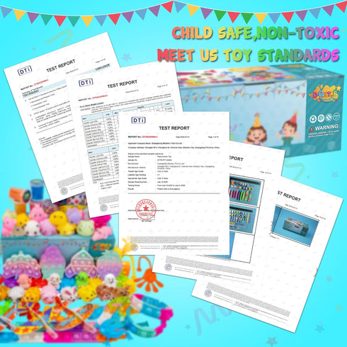 DQstar 4-8-12, Party Favors Toy for Kids Treasure Box Prizes for Classroom, Goodie Bags Stuffers, Prize Box Toys