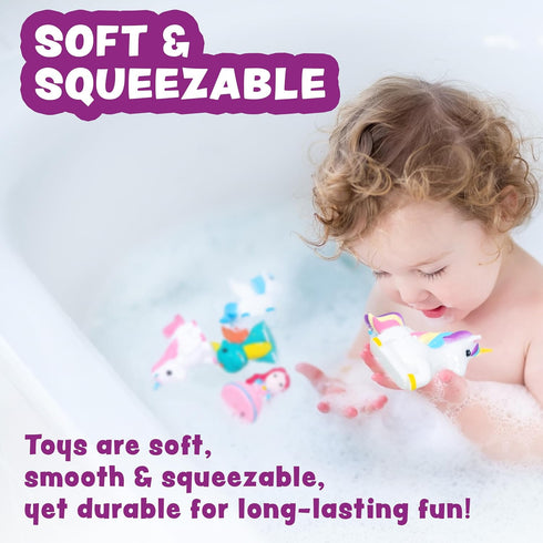 6 Pack Tub Works Fantasy Watertight Bath Toys, | Sealed, No Hole Bath Toys Design Keeps Moisture Out | Soft, Squeezable