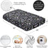 Sweet Jojo Designs Fitted Baby Crib Sheets (Black & Purple Wildflower Vintage Floral) for Girls, Infant Nursery