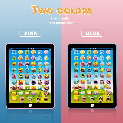 Kids Tablet Learning Pad, with 6 Games to Learn Music/Words/Letters, Education Tablet for Boys & Girls 3 Years Up