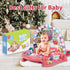 GUGUKUKU Tummy 0 3 6 9 12 Baby Gym Play Mat, Piano Kick and Play Lights and Music Time Toys Infant Musical Activity Gym