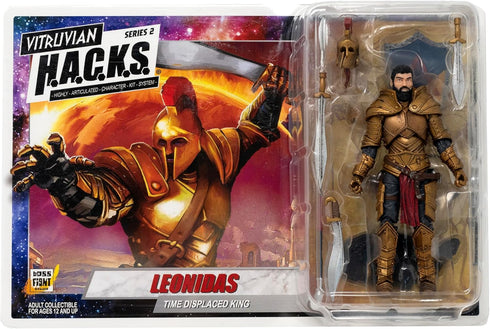 V3 1:18 Boss Fight Studio Vitruvian H.A.C.K.S. Fantasy Series - Leonidas Action Figure - Highly Articulated Collectible
