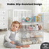 Farazza 6-Pack Set Countertop Clear Baby Bottle Organizer For Cabinet, Storage Bins with Pull-Out Drawers, Organizer