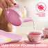 Set Set, 3 4 5 6 JOYIN Fairy Blossom Tea Party for Little Girls, Pretend Pink Tin Teapot Princess Tea Time Play Kitchen
