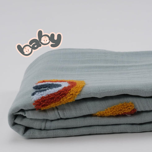 6-Layer%100 Premium Muslin Punch Embroidery Swaddle Blankets for Newborns and Babies | Cotton Baby Blanket, Receiving