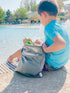 ALVABABY 3pcs Baby Cloth Diaper Wet Dry Bags Waterproof Reusable with Two Pockets for Travel, Beach, Pool, Daycare,