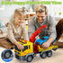 3 4 5 6 12" 3 4 5 6 SpringFlower Tow Truck Toy, Years Old Boy Toddlers Truck Vehicle, Large Tow Toy with Racing Car