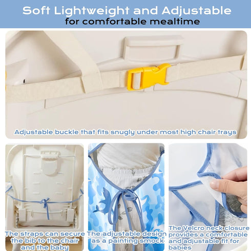 TSD 636Months Bib Baby Weaning Bib - Long Sleeved Bib Toddler bibs and Fully Cover to Highchair
