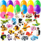 JOYIN 24 Packs Prefilled Easter Eggs with Toys, Cute Animals Building Blocks