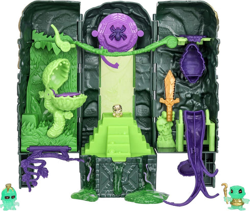 TREASURE X Lost Lands Skull Island Swamp Tower Micro Playset - 15 Levels of Adventure with Action Figures