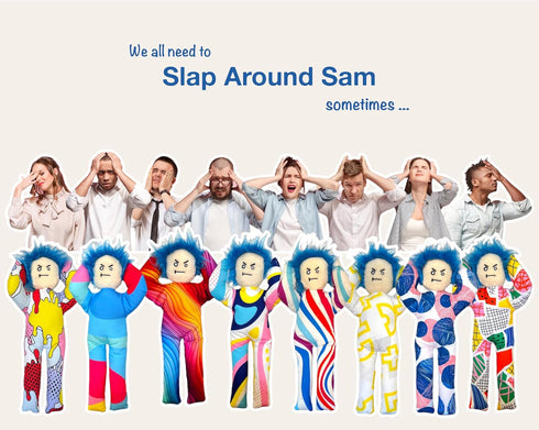 Funny Gag Gift - Stress Relief Slap Around Sam Doll for Friends, Co-workers, Men, Women, Husband, Wife, Girlfriend,