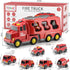 TEMI Toddler Truck Toys for Kids 1-6 Years, 7 Pack Friction Power Vehicle Car Toy, Christmas Birthday Gifts