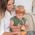 4 Silicone Pacifier Clip with Teething Textures, One-Piece Patented Design, Dishwasher Safe, Secure Plastic Clip, Fits