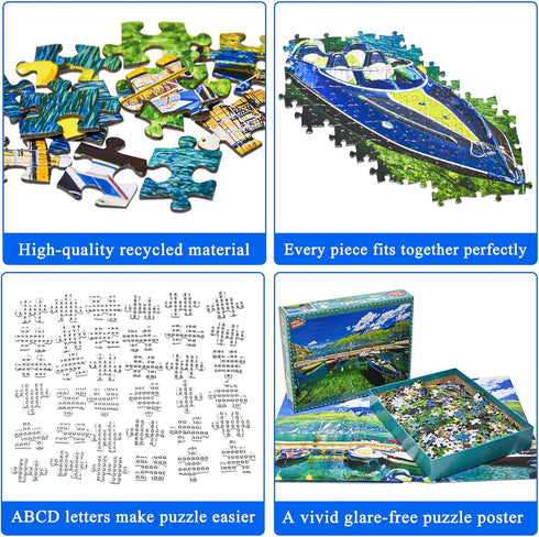 Jigsaw Puzzles for Adults - 1000 Piece Puzzle of Lake Garda Famous Scenery