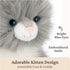 1 9 GUND Camilla Kitten Plush, Premium Cat Stuffed Animal for Ages and Up, Gray/White