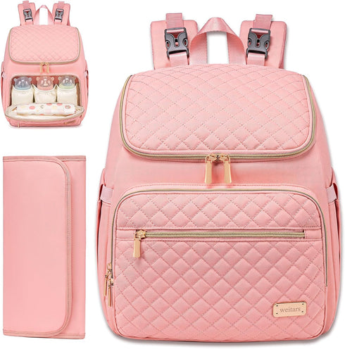 Backpack Backpack,Baby Straps,5 Weitars Diaper Bag Large Baby Diaper Bag with Changing Pad Travel Diaper Bag for Boys