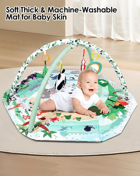 4-in-1 6 18 dearlomum Interactive Activity Mat,Baby Play Mat with Learning Toys, Motor Skill Development,Ball Pit