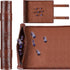 Civaner Dice Mat Tray Rolling Mat with Zipper PU Leather Folding Scroll