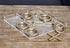 Deco 79 Metal Tic Tac Toe Game Set with Gold Pieces, 12" x 1" x 12"