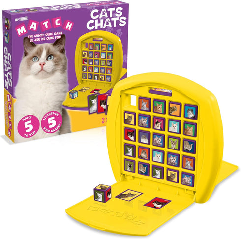 Top Trumps Match Game Cats - Family Board Games for Kids and Adults, Matching and Memory Game for 2 Players
