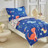 Set 4 Set Dinosaur Toddler Bedding for Boys Girls Pieces Toddler Bed - Ultra Soft Cartoon Cute Orange Yellow Blue Green