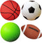 AppleRound Pack of 4 Toy Sports Balls with 1 Pump for Toddlers: Mixed Bundle