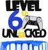 Teen Game Level Up 6th Happy Birthday Cake Topper: Video Game Night Birthday Party for Boys or Girls, Unlock Decorations