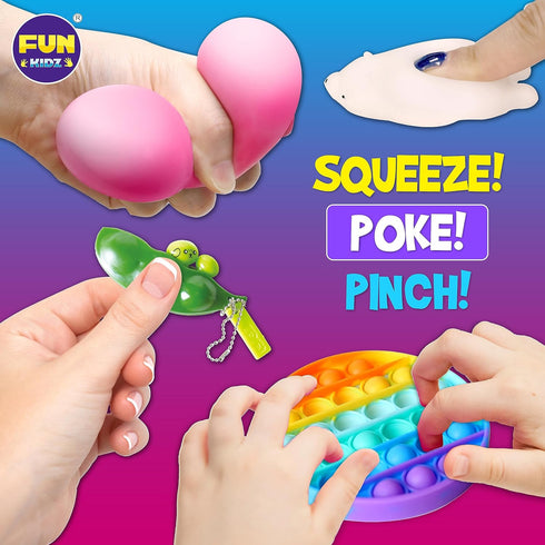 Pack 4-12, 5-7 Fidget Box for Boys Girls FunKidz Fidget Toys for Kids Autistic Sensory Mystery Birthday Gifts