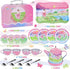 Set 3-5,53PCS Set 3-6 Tea Party for Toddles Musical Kids Tea for Little Girls with Dessert,Cookies,Doughnut,Cake,Cake