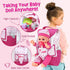 Playset, Backpack Set TUZT Baby Doll Accessories Baby Doll Care Toys with Changing Bag Feeding Doll Nappies Bottle
