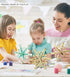 Puzzled 3D Puzzle Snowflake Ornaments - Wood Craft Construction Model Kit, Fun & Educational DIY Wooden Toy