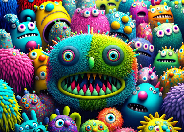 HUADADA 1000 Piece Puzzles for Adults - Colourful Creatures Educational Games for Home Decoration