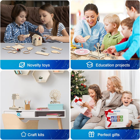 6 1 8-12, 3D 7 8 9 10 11 12 13 Poraxy in STEM Toys for Kids Ages STEM Kits, Wooden Puzzles, Educational Science