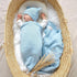 Set 100% Cozy LAWKUL Baby Blanket & Beanie Hat Organic Cotton Newborn Swaddle Beanie Soft for Infants Boy Girl Gift