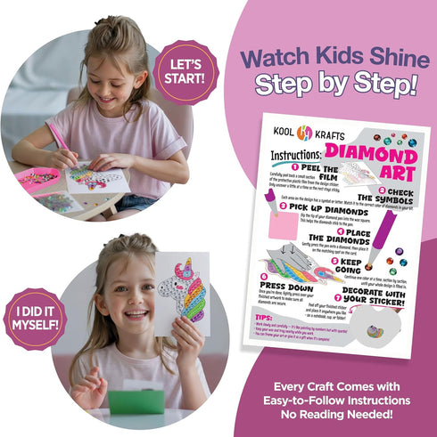 20 Set 20 Packaged, Arts & Crafts Kit for Girls The Surprise Craft Box, All-Inclusive DIY Craft with Fun Projects