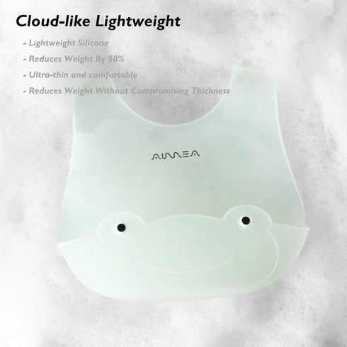 Silicone Bibs for Babies and Toddlers - Adjustable Waterproof Soft Durable Bibs with Large Pocket for 6M+