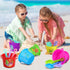 Leitee 50 Pieces Mini Plastic Sand Bucket for Kids, 6.3 Inch Small Beach Pail for Summer Beach Toys