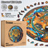 LEOGOR Wooden Jigsaw Puzzle for Adults, Wolf Enchantment (350 Piece, Large, 15 x 14.8 in) Nature Inspired