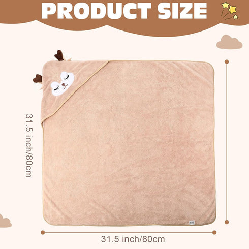 6 Pack 31.5 31.5 Inch SmoothNovelty Baby Hooded Towels Infants and Toddlers Coral Fleece Baby Bath Towels x Absorbent
