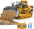 RC Bulldozer Toy with Metal Blade, Light and Sound, 9CH 2.4GHz Remote