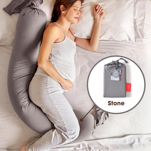 bbhugme Pregnancy Pillow Cover - Cotton Jersey Fabric - Fits bbhugme Pregnancy Pillow for Side Sleeping - Cover Only