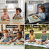 2 Pack Domensi Silicone Suction Placemat with Teething Edge Bumper/Spill for Baby Toddlers Kids with Storage Bag